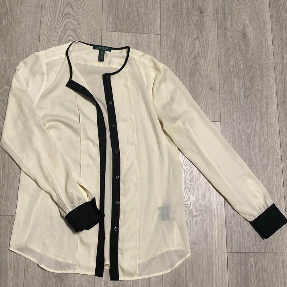 Silky Ralph Lauren work blouse